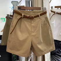 Large-clothes casual shorts female summer thin-fat sister mm tall waist thin and loose thigh a five-point pants