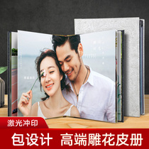 Leather wedding photo album production photo book photo studio personal photo making high-end wedding commemorative book customization