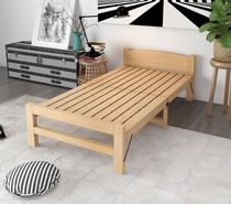 Childrens bed 1 meter 2 simple and convenient folding folding folding bed wooden board one meter two bed 190cm partial hardwood bed bed