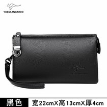 Hand Grab Bag Genuine Leather Casual Large Capacity Mens Bag Kit New Soft Leather Business Hand Grip Bag Clip Wave