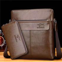 Kangaroo Men Bag Single Shoulder Bag Slanted Satchel men Business Leisure bag Leather Texture Vertical backpack Mens briefcase