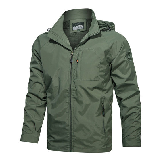 Spring and autumn couples sports jacket men's thin climbing clothes breathable wear -resistant windpain and windproof windproof jacket can be printed on LOGO
Spring and autumn couples sports jacket men's thin climbing clothes breathable wear -resistant windpain and windproof windproof jacket can be printed on LOGO