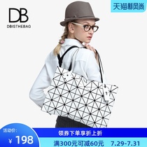 Bag womens 2021 new fashion geometric Lingge bag Korean version personality laser portable wild womens shoulder bag