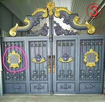 Iron Art Gate Top Flower Accessories Luxury Villa Door Head Flower Iron Art Gate Floral Head Stamping Flower Head