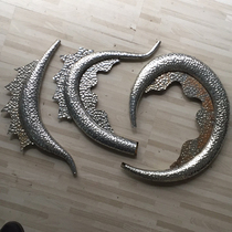 Iron art gate accessories punching door head empto flower door head flower double sided empty bag flower tin pig belly door top flower