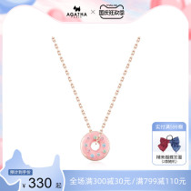 AGATHA Ai Jiasha 925 Silver Necklace Womens Temperament Double-Side Wear Jewelry choker Women New Tide