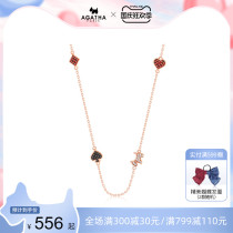 AGATHA New POKER Series 925 silver necklace female choker simple student short neckchain female gift