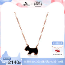 AGATHA Ai Jiasha 14K gold choker female puppy cute simple joker temperament send girlfriend couple gift