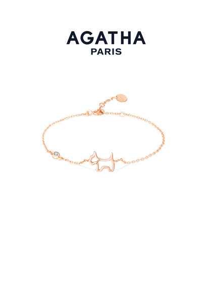 Agatha/aijiasha Zhenwo 중공 강아지 팔찌 스털링 실버 프랑스 우아한 보석 Agatha/aijiasha Zhenwo 중공 강아지 팔찌 스털링 실버 프랑스 우아한 보석