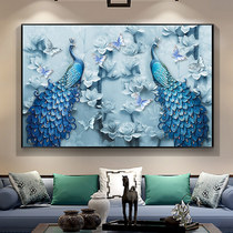 2021 new 5D diamond painting full diamond living room peacock dot brick show atmospheric cross stitch handmade diy2022