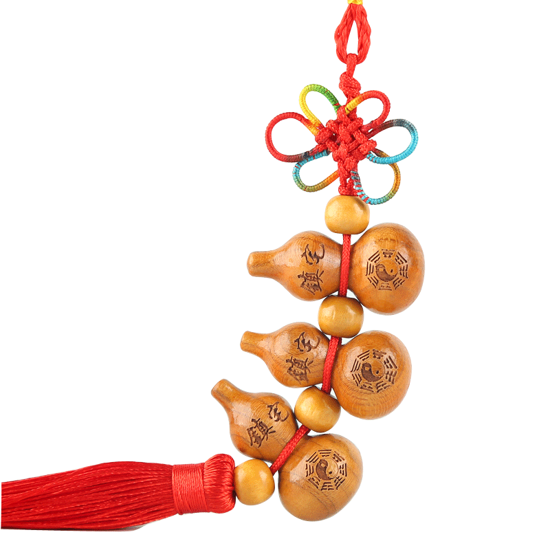 木雕雕刻桃木葫芦挂件风水五福寿桃木家居镇宅招财摆件随身饰品