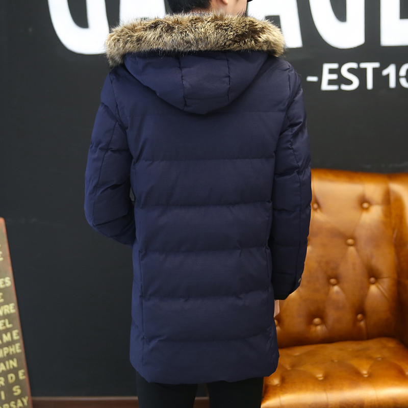 男士中长款棉袄 冬季加厚外套韩版衣服青年学生袄子修身冬装棉衣产品展示图5