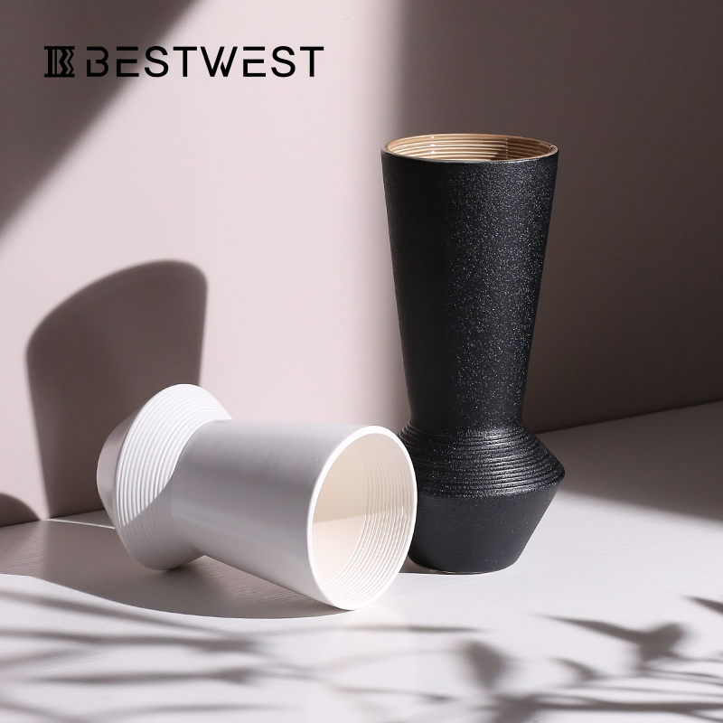 BEST WEST creative, black and white ceramic vase furnishing articles living room table dry flower vase decoration decoration