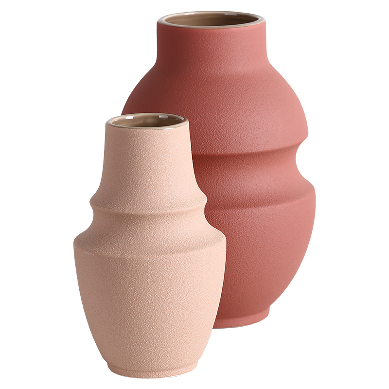 BEST WEST morandi color ceramic vases, furnishing articles north European style living room decorations dry flower vases, creative