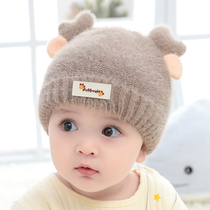 Baby hat autumn and winter cotton infants and young children 3-6-12 months female baby knitted hat childrens hat 1-3 years old 2 warm