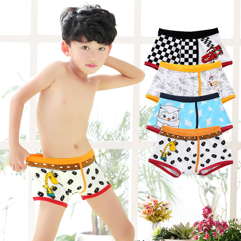 الأطفال الملابس الداخلية الفتيان الملاكم القطن 10 طلاب المدارس