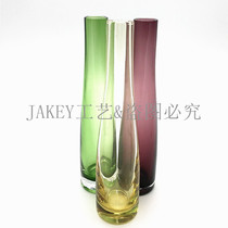 Classic colored transparent glass vase fashion new modern simplicity