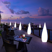 Outdoor luminous guide light Hotel restaurant corridor aisle Modern creative simple light luxury sofa water drop floor lamp