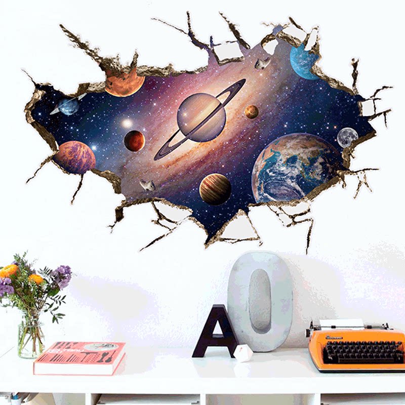 复古3d立体墙贴宿舍壁纸寝室卧室贴纸墙纸自粘装饰贴画墙壁海报纸