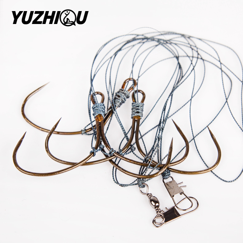 yuzhiqu锚鱼钩锚钩绑好的锚钩蝴蝶串钩挂鱼钩搜鱼钩锚鱼渔钩划钩