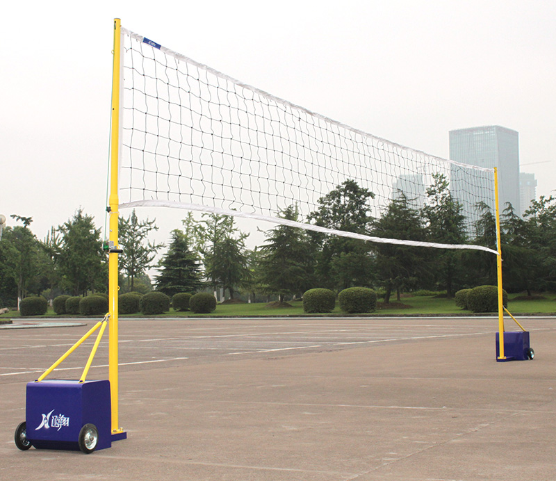 标准比赛气排球网 配钢丝拉绳四面包边7米*1米pe配送拉链手提包