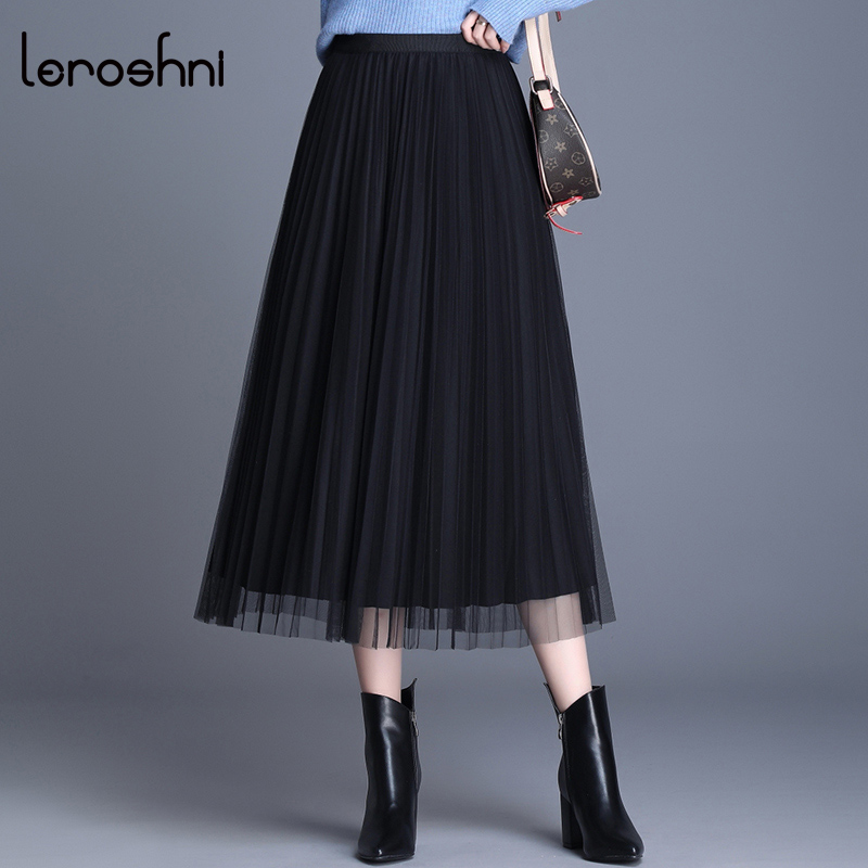 Mesh skirt women's summer 2021 new hanging long dress tutu high waist medium and long version of the yarn skirt pleated skirt