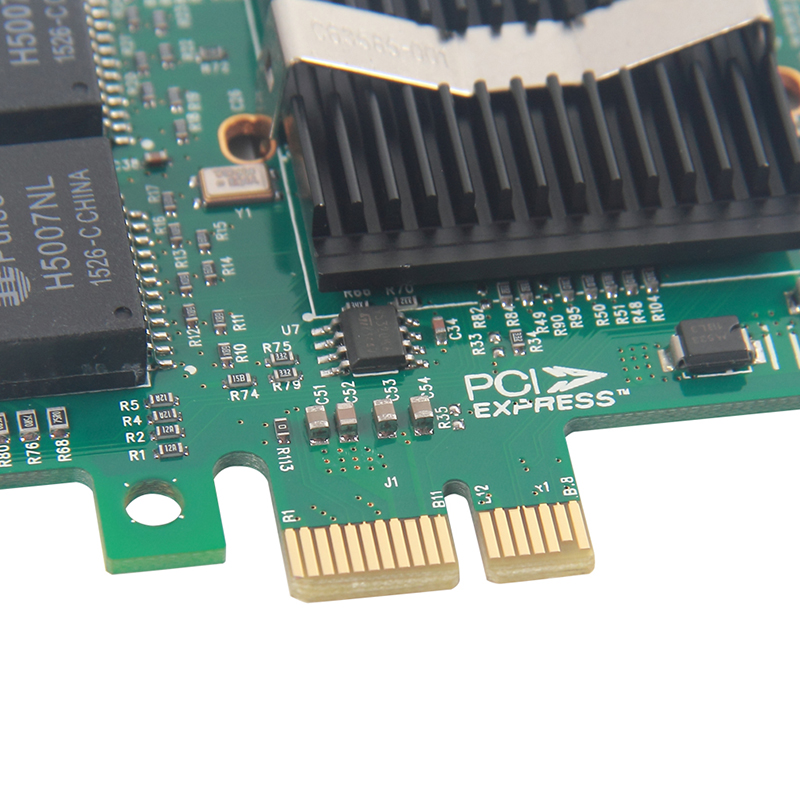 gigabit fiber network card intel 82576 chip e1g42et server ros soft routing pci-e dual port rj45 electric port network card