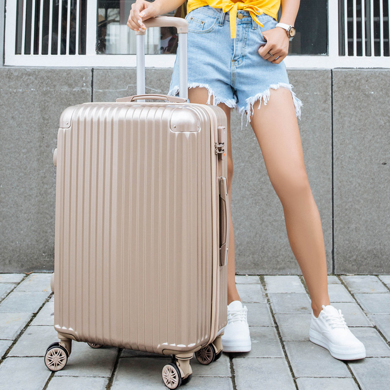 拉杆箱旅行箱子韩版密码皮箱万向轮潮男女网红行李箱ins铝框登机