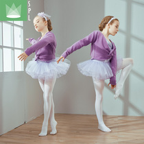 Shang Pinlin Spring and Autumn Childrens Dance Coats Girls Long Sleeve Childrens Ballet Skirt Childrens Practice Set