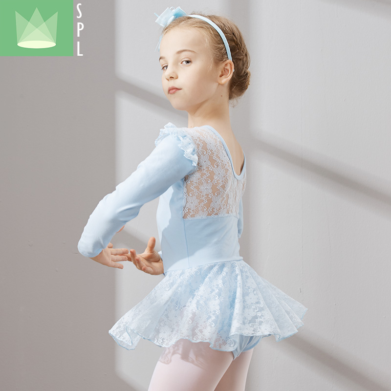 Champindine Spring Children Dance Costumes Long Sleeves Ballet Dresses Test Suit Young Children Rehearsal to serve girls