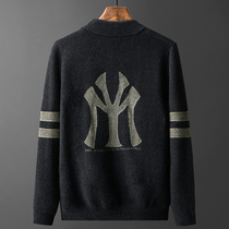 AA has good stock original gold wire NY imitation water mink cashmere cardiovert autumn winter new knitwear sweater jacket male Korean version