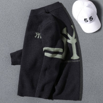 Glint thickened AA original NY imitation ferret jacket head autumn winter Korean version of high collar knit cardiovert blouse sweater