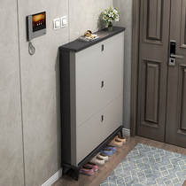 Ultrathin tipping bucket shoe cabinet Home doorway 2021 new exploits-style Hyon-in-door Entrance Door to the small family-shaped shoe rack