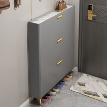 Ultra-thin tipping bucket shoe cabinet door outside door 2021 new exploits into the door of the door closed doors Easy small-family-type shoe rack