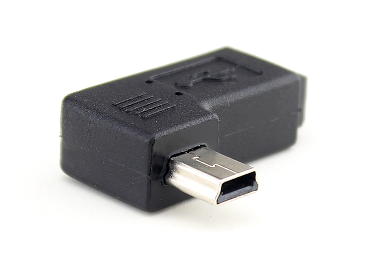 mini usb公转母 弯头90度 v3口延长 迷你usb转接头延长线 t口连接