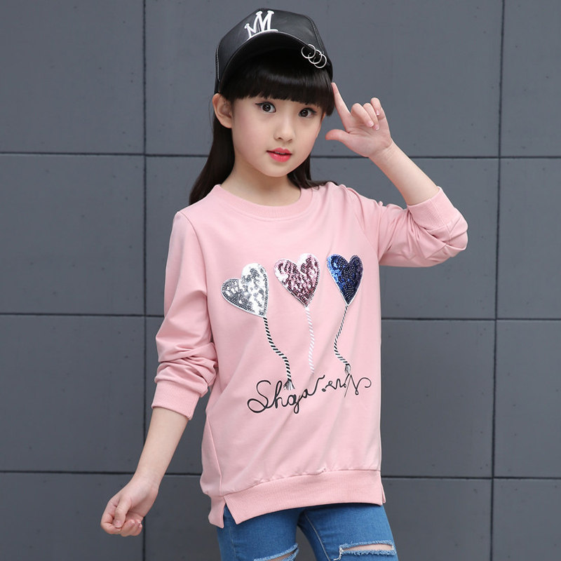 童装2018秋装新款女童打底衫春秋上衣儿童长袖t恤女大童韩版潮