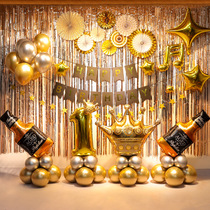 Themed Children Adults Happy Birthday Scene Background Wall Decoration Balloon Baby Party Placement Items packages