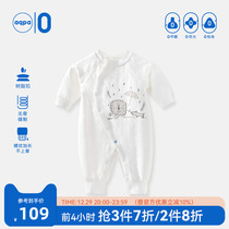 aqpa infant toddler cotton padded jumpsuit autumn winter baby girls long sleeve sweater men newborn outdoor crew uniform air conditioning clothes