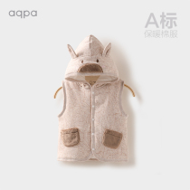 aqpa baby padded vest thickened warm horse clip mens and womens baby clothes Autumn and winter newborn childrens vest