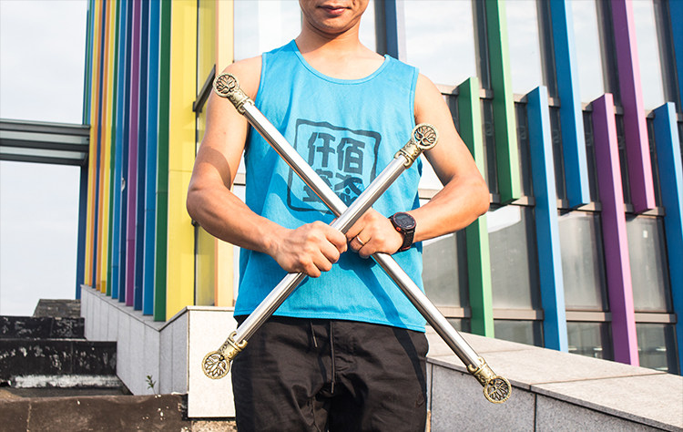 不锈钢双剑一体防身小短剑唐横刀剑防身棍中防身棍中刀包邮未开刃_7折