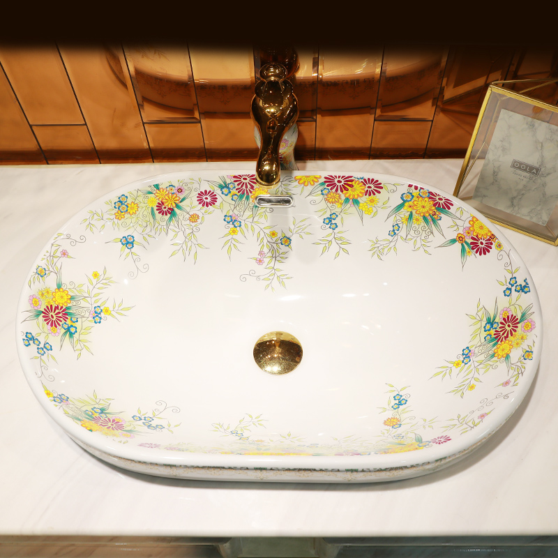 Rural ceramic half embedded in taichung basin sinks single art the sink basin on the basin that wash a face basin