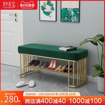 Light luxury entrance door change shoe stool can be stored at the door change shoe stool enter the door change shoe cabinet can sit on the stool