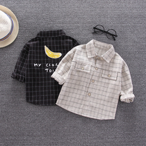 Boy long sleeve shirt Spring and Autumn new childrens clothing base jacket foreign baby plaid shirt autumn childrens shirt