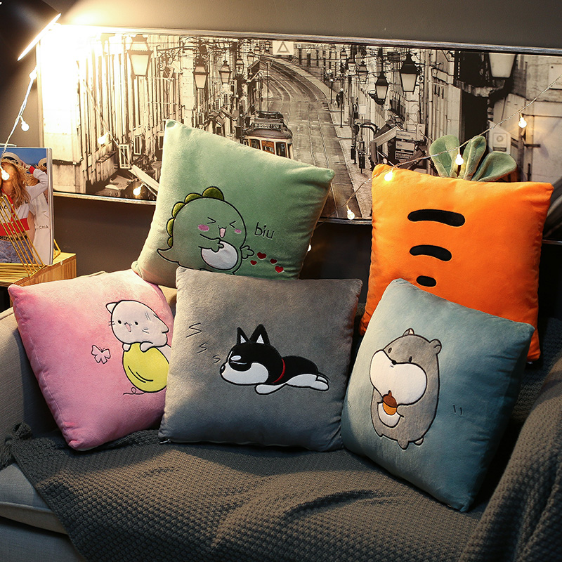 Cartoon Pillow Cushion Sofa Pillow Bedside Car Back Cushion Boys Sleeping Pillow Cover Without Core For Car