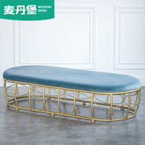 Shoe stool home door small soft bag cushion Nordic luxury creative living room sofa stool bedroom bed tail stool footrest