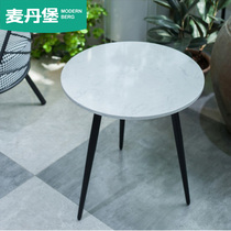 Corner a few modern minimalist light extravagant ideas Nordic Living room Balcony Round Marble Small Tea Table Edge A Few Small Round Tables