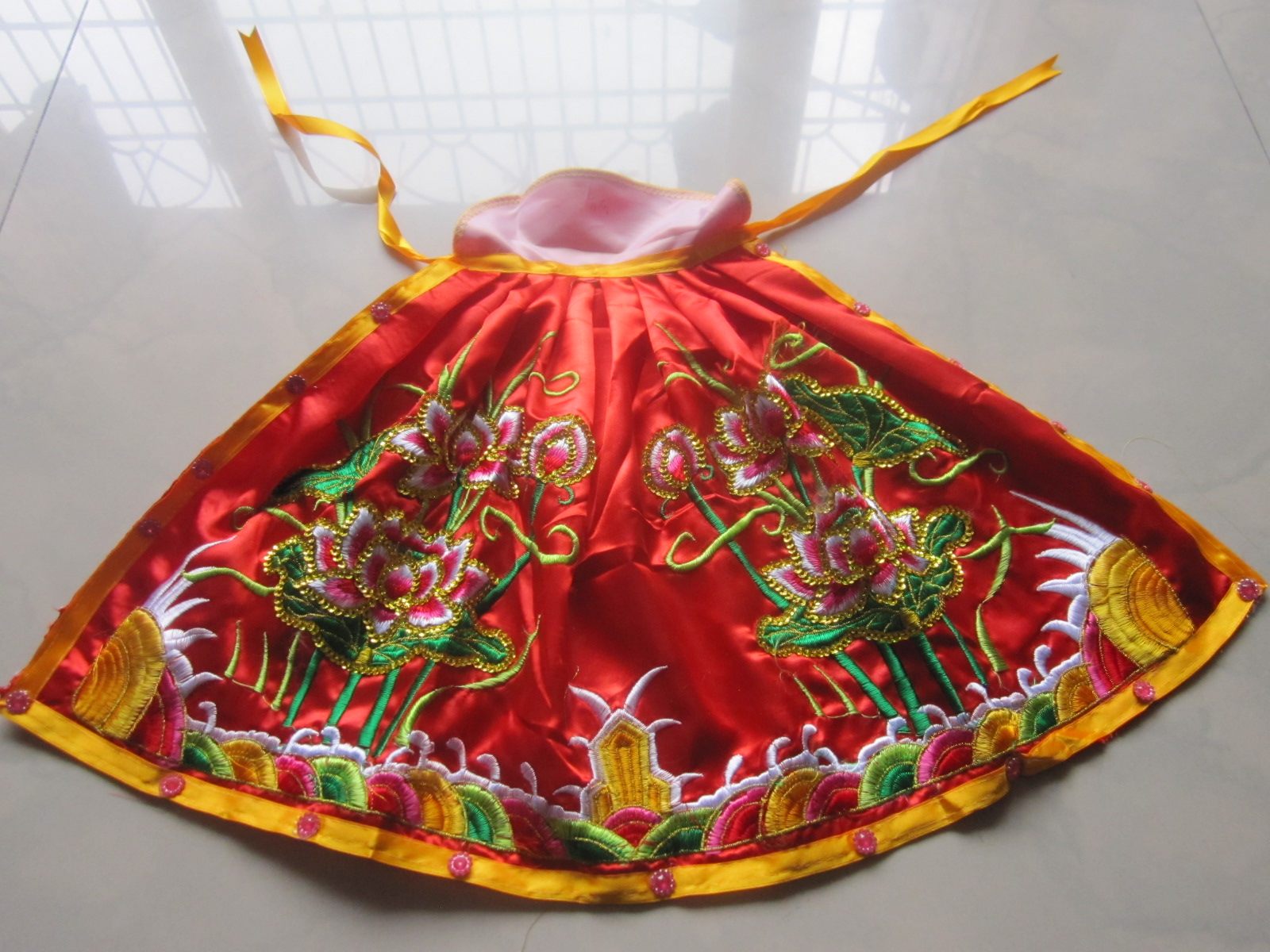 观音披风 菩萨披风 佛像披风 佛衣服 神衣斗篷 神袍 珠片绣 33cm