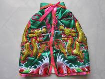 Green Buddha clothing convex embroidered dragon robe Guan Gong green robe dragon robe God clothing Buddha statue cloak Buddha statue robe 36CM