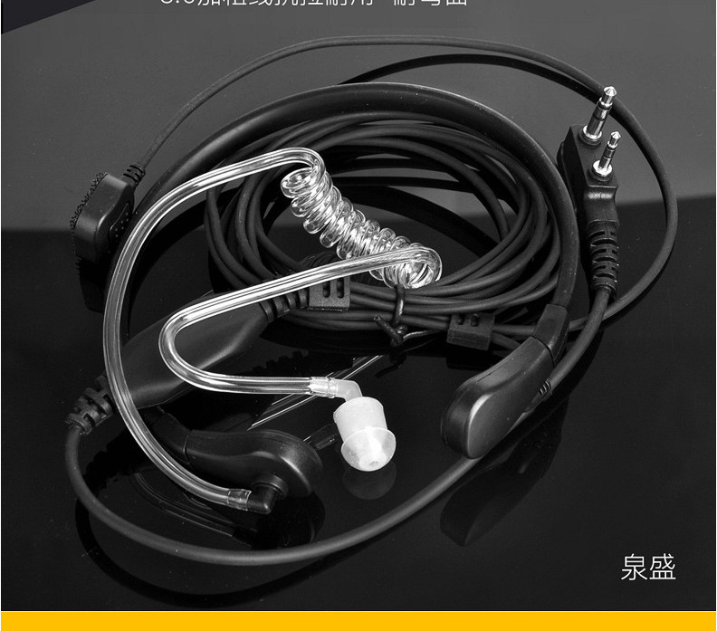 对讲机喉麦耳机喉振 喉控空气导管耳麦 手指ppt战术骑行野战专用