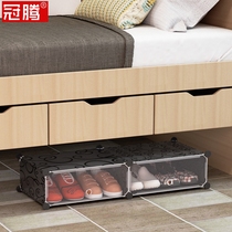 Bed sole shoe frame under bed shoes storage double space saving dormitory artifact home bedroom short plastic small shoe cabinet